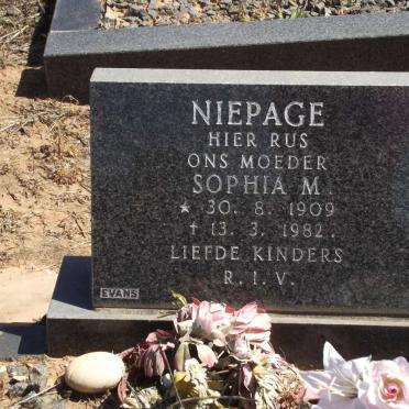 NIEPAGE Sophia M. 1909-1982