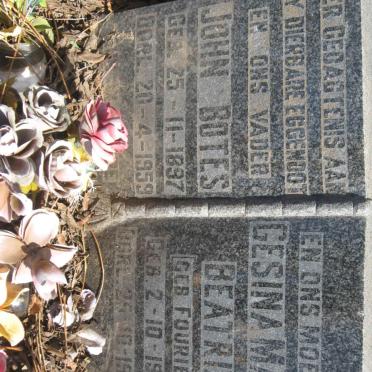 BOTES John 1897-1959 &amp; Gesina Maria Beatrix FOURIE 1901-1979
