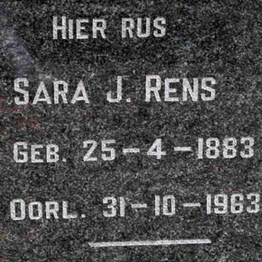 RENS Sara J. 1883-1963