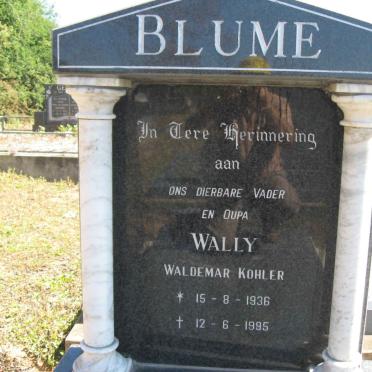 BLUME Waldemar Kohler 1936-1995