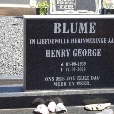 BLUME Henry George 1939-2009