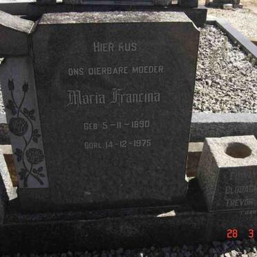 WYK Maria Francina, van 1890-1975