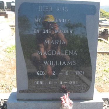 WILLIAMS Maria Magdalena 1931-1982