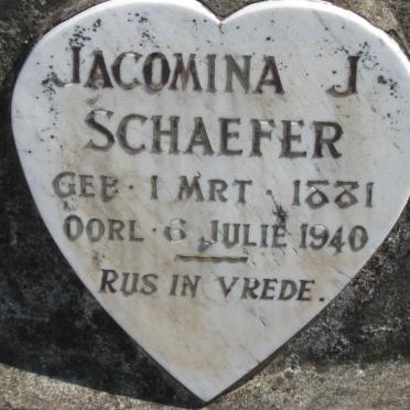 SCHAEFER Jacomina J. 1881-1940