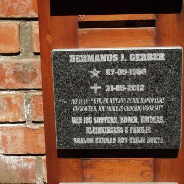 GERBER Hermanus J. 1960-2012