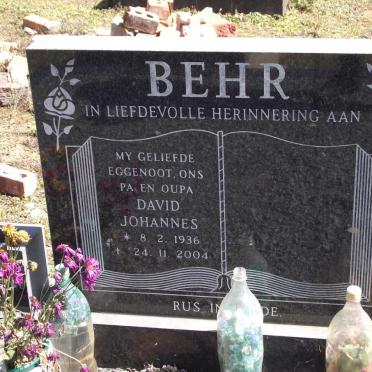 BEHR David Johannes 1936-2004