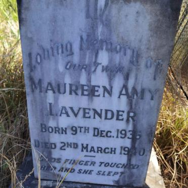 LAVENDER Maureen Amy 1936-1940