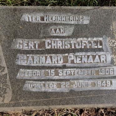 PIENAAR Gert Christoffel Barnard 1906-1949