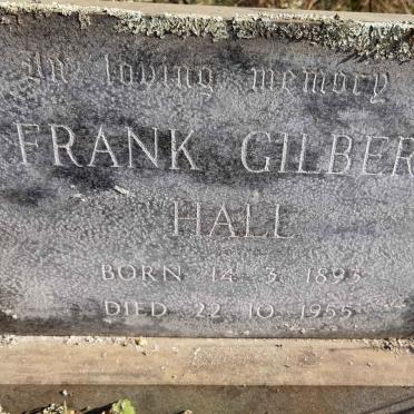 HALL Frank Gilbert 1893-1955
