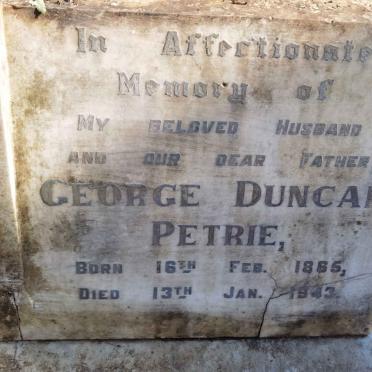 PETRIE George Duncan 1865-1943