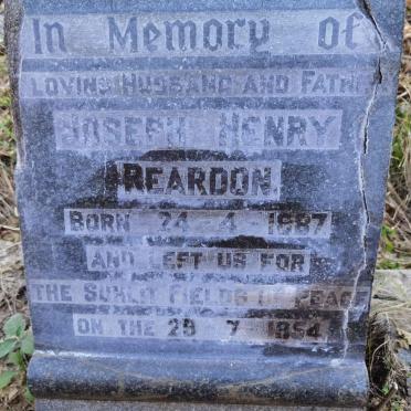 REARDON Joseph Henry 1887-1954