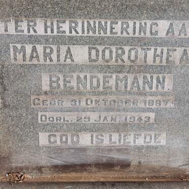 BENDEMANN Maria Dorothea 1887-1943