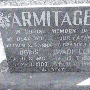 ARMITAGE Cliff 1906-1989 &amp; Doris 1905-1988