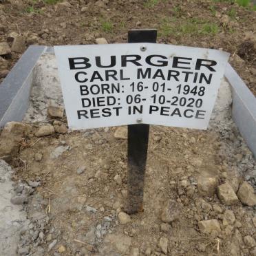 BURGER Carl Martin 1948-2020