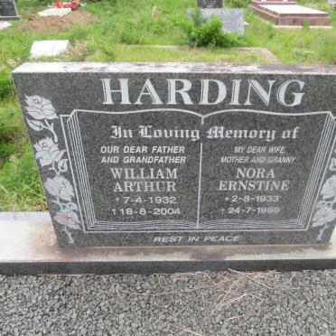 HARDING William Arthur 1932-2004 &amp; Nora Ernstine 1933-1999