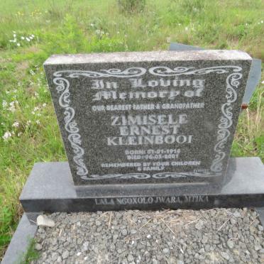 KLEINBOOI Zimisele Ernest 1914-2001