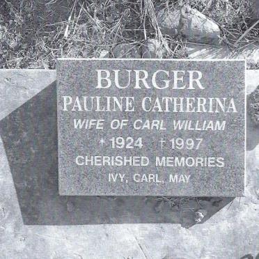 BURGER Pauline Catherina 1924-1997