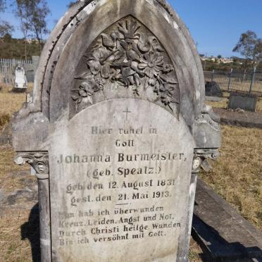 BURMEISTER Johanna nee SPEATZ 1831-1913