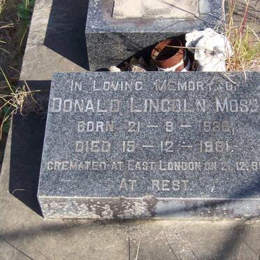 MOSS Donald Lincoln 1938-1981