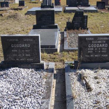 GODDARD Percival George 1922-1988 &amp; Maria Johanna Elizabeth 1922-1993