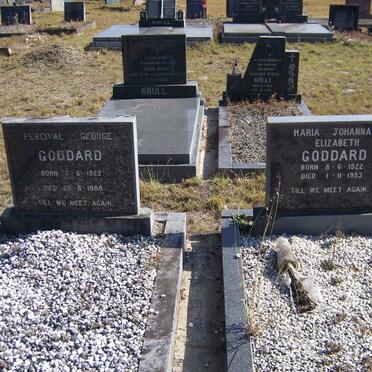 GODDARD Percival George 1922-1988 &amp; Maria Johanna Elizabeth 1922-1993