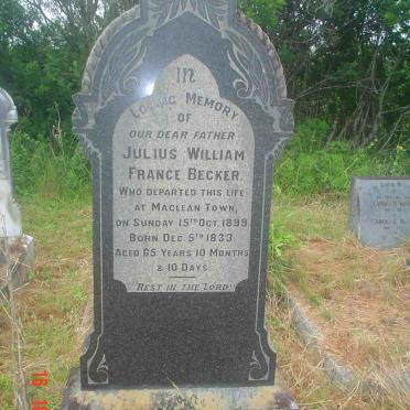 BECKER Julius William 1833-1899