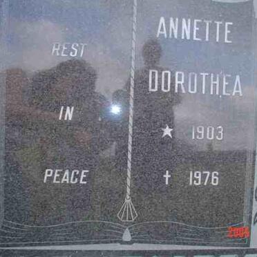 BURMEISTER Annette Dorothea 1903-1976