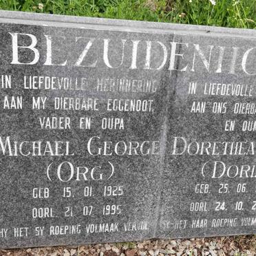 BEZUIDENHOUT Michael George 1925-1995 &amp; Dorethea Mary 1923-2019