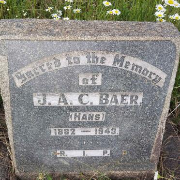BAER J.A.C. 1882-1943