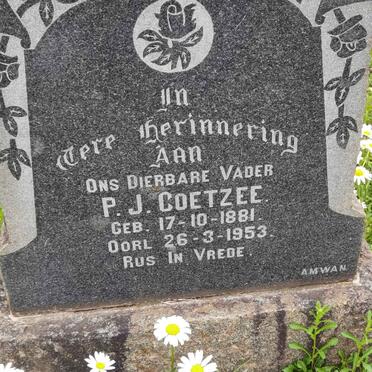 COETZEE P.J. 1881-1953