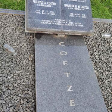COETZEE Philippus A. 1913-2007 &amp; Magrieta M.M. HERSELMAN 1915-2000