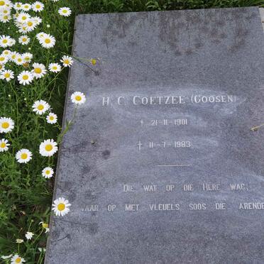 COETZEE H.C. nee GOOSEN 1901-1983