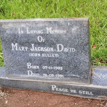 DAVID Mary Jackson nee HULLEY 1903-1991