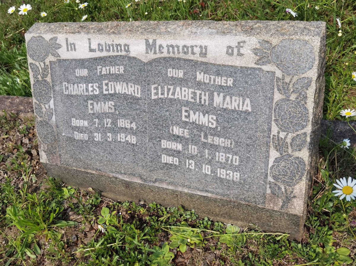 EMMS Charles Edward 1864-1948 &amp; Elizabeth Maria LESCH 1870-1938