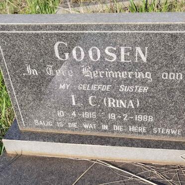 GOOSEN L.C. 1915-1988