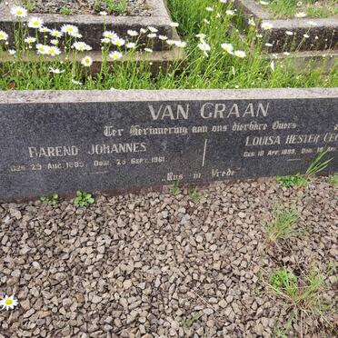 GRAAN Barend Johannes, van 1889-1961 &amp; Louisa Hester Cecilia 1899-1963