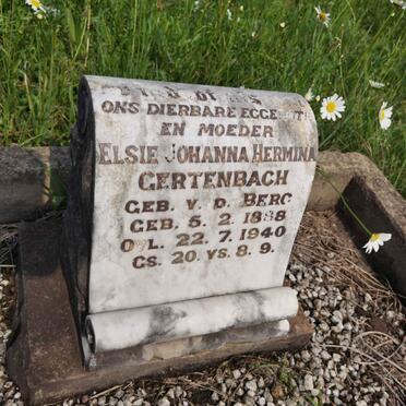 GERTENBACH Elsie Johanna Hermina nee v.d. BERG 1888-1940