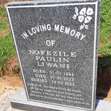 LIWANI Nofezile Paulin 1944-2022