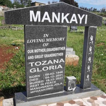 MANKAYI Tozana Gloria 1946-2021