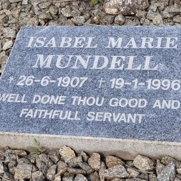 MUNDELL Isabel Marie 1907-1996