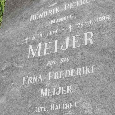 MEIJER Hendrik Petrus 1904-1986 &amp; Erna Frederike HAUCKE 1913-1992