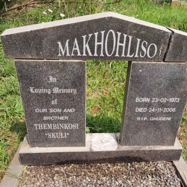 MAKHOHLISO Thembinkosi 1973-2006