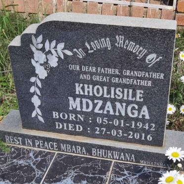 MDZANGA Kholosile 1942-2016