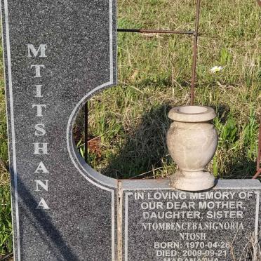 MTITSHANA Ntombenceba Signoria Ntosh 1970-2009