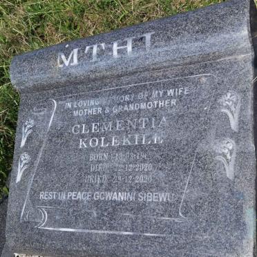 MTHI Clementia Kolekile 196?-2020