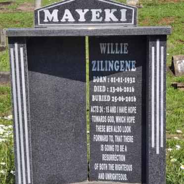 MAYEKI Willie Zilingene 1932-2016