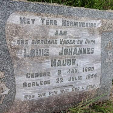 NAUDE Louis Johannes 1889-1954
