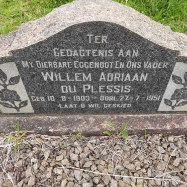 PLESSIS Willem Adriaan, du 1903-1951