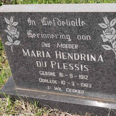 PLESSIS Maria Hendrina, du 1912-1983