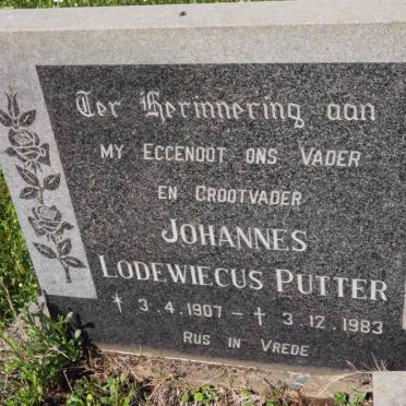 PUTTER Johannes Lodewiecus 1907-1983